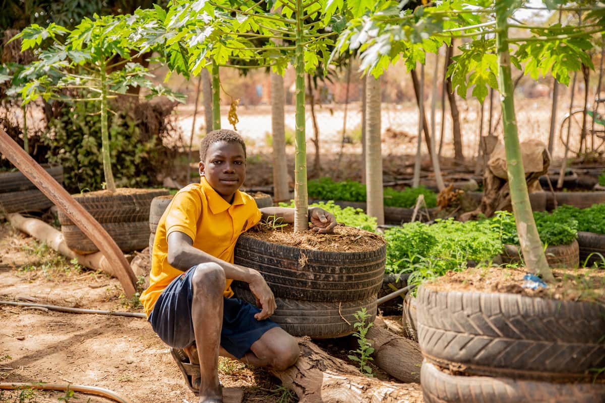Jardinage au Burkina Faso: quand les pneus redonnent vie à la terre